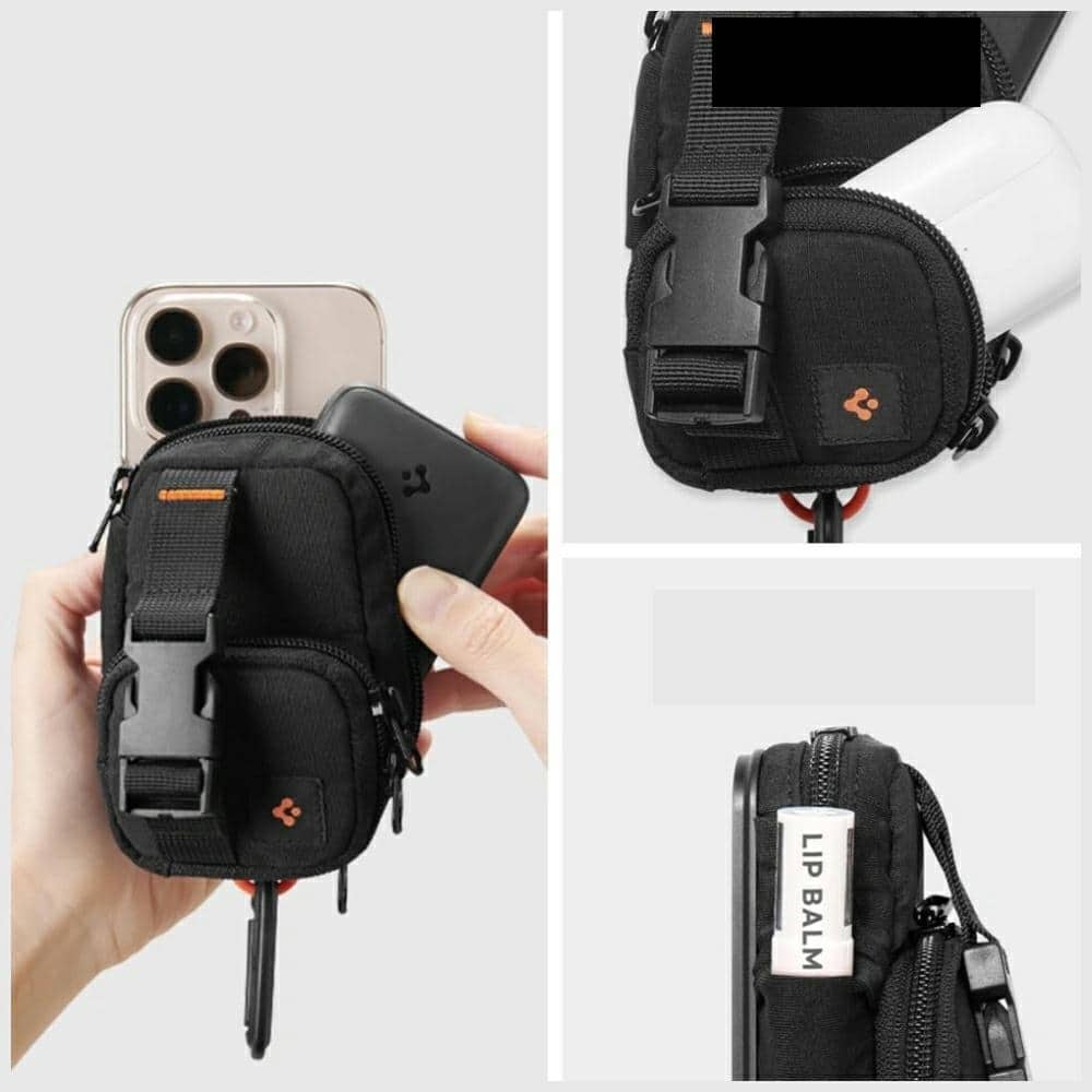 Μαγνητικός οργανωτής τηλεφώνου Spigen Snap Zip MagSafe μαύρος - Image 7