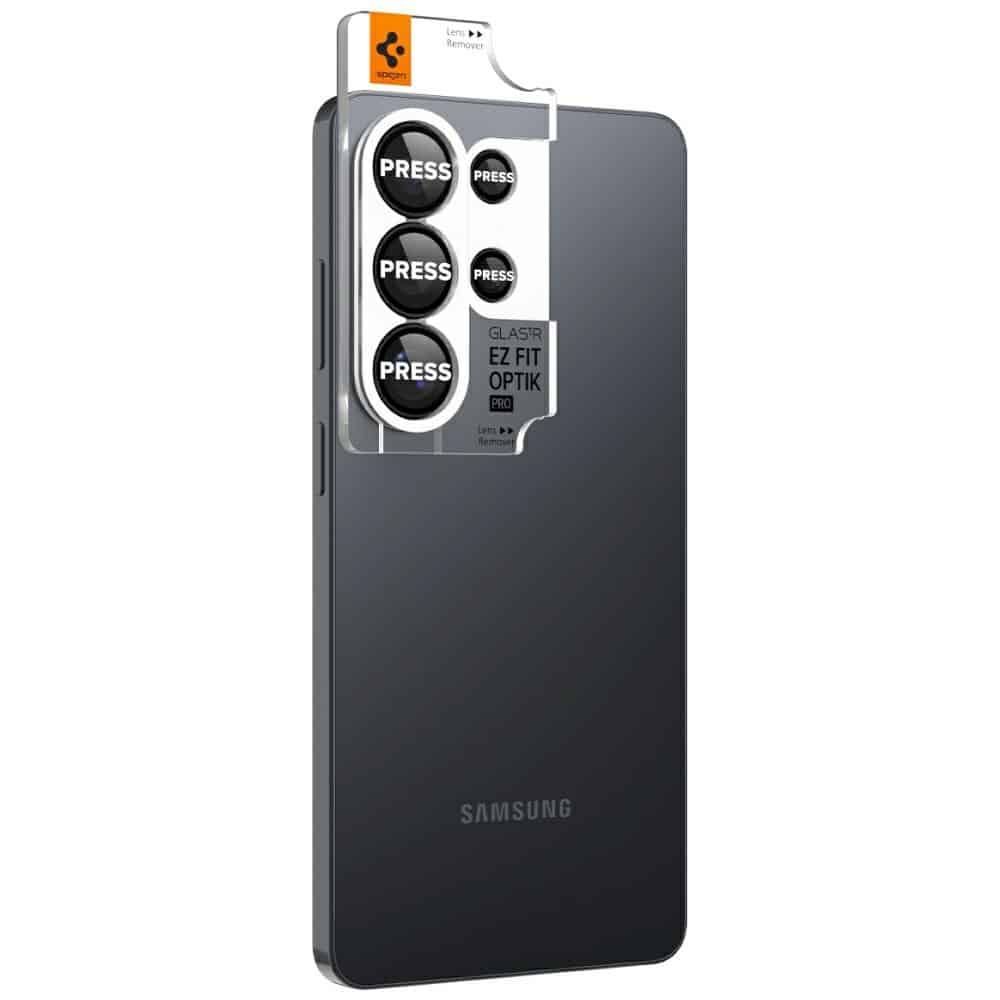 Προστατευτικό φακού κάμερας Spigen Optik Pro HD Glas.TR “EZ FIT” για Samsung Galaxy S26 Ultra, μαύρο, 2 τεμάχια. - Image 3