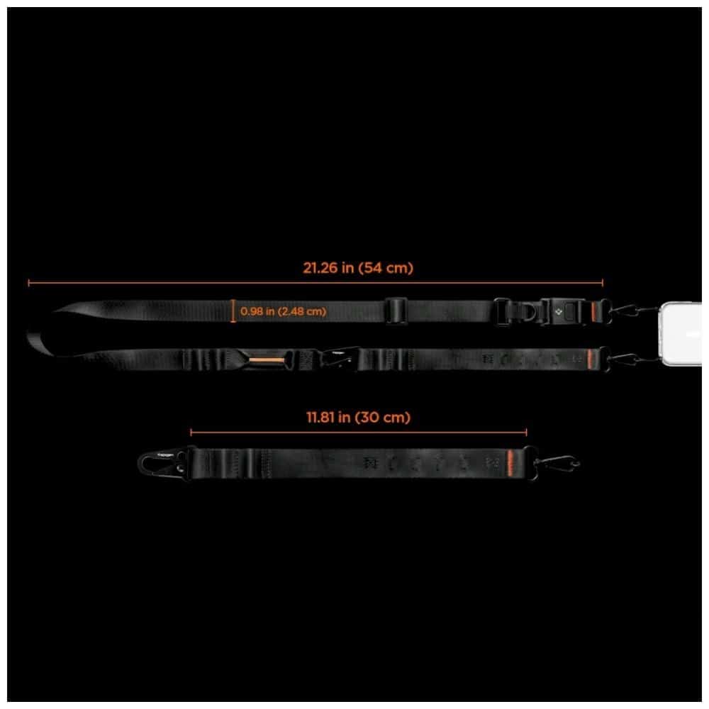 Universal λουρί crossbody Spigen DA30M κορδόνι μαύρο - Image 8