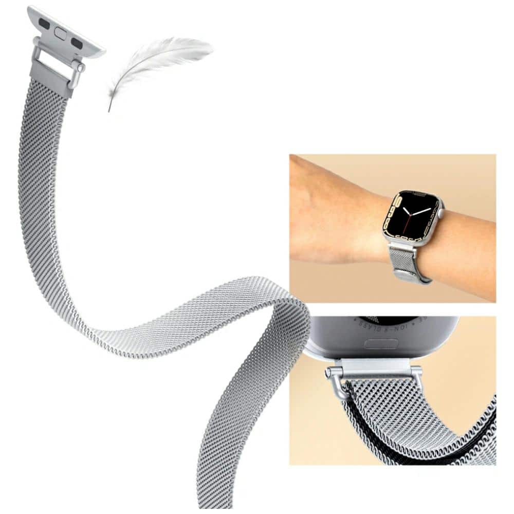 Λουράκι Spigen WBM4 για Apple Watch 8/9/10/11/SE (40/41/42mm) ασημί - Image 4