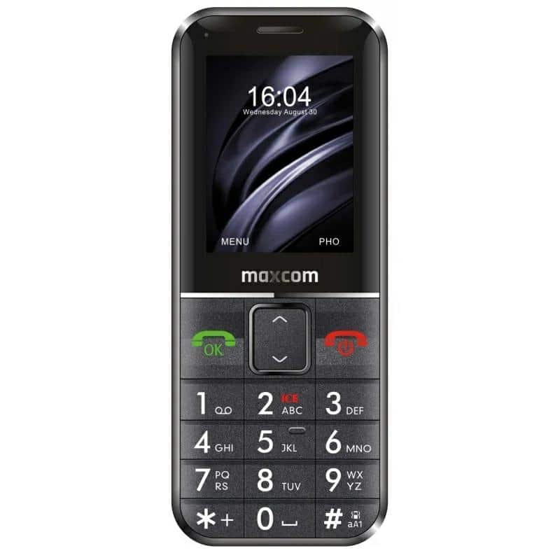 Maxcom Comfort MM735 με σταθμό φόρτισης + βραχιόλι SOS σε μαύρο χρώμα - Image 2