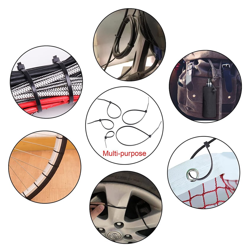 POWERTECH δεματικά καλωδίων TIES-059, 400x4.8mm, λευκά, 100τμχ - Image 2