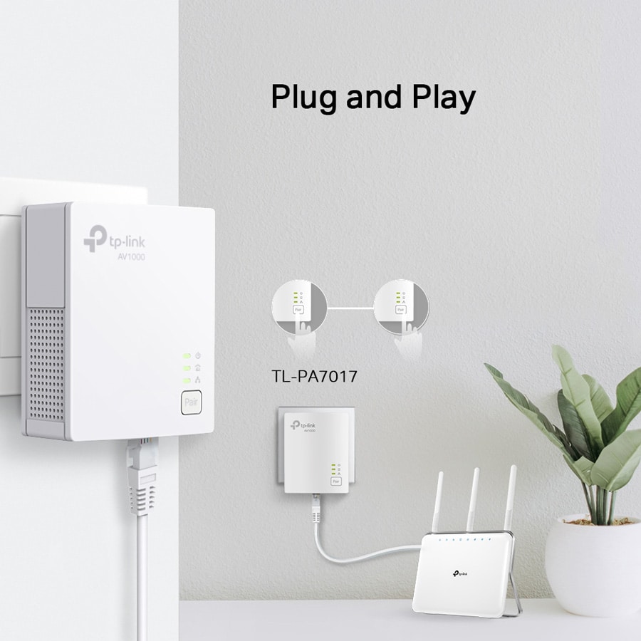 Κιτ εκκίνησης TP-LINK Powerline TL-PA7017, AV1000 Gigabit, Έκδ. 4.0 - Image 6