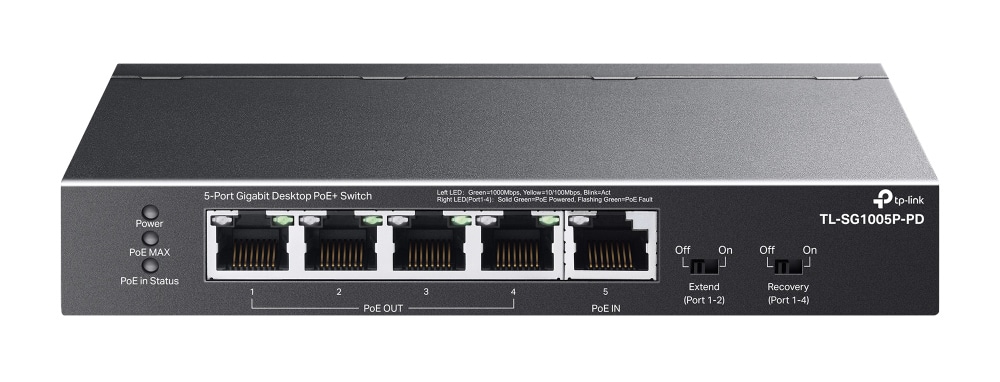 TP-LINK desktop switch TL-SG1005P-PD, 5x Gigabit θύρες, PoE+, UN/1.0 - Image 8