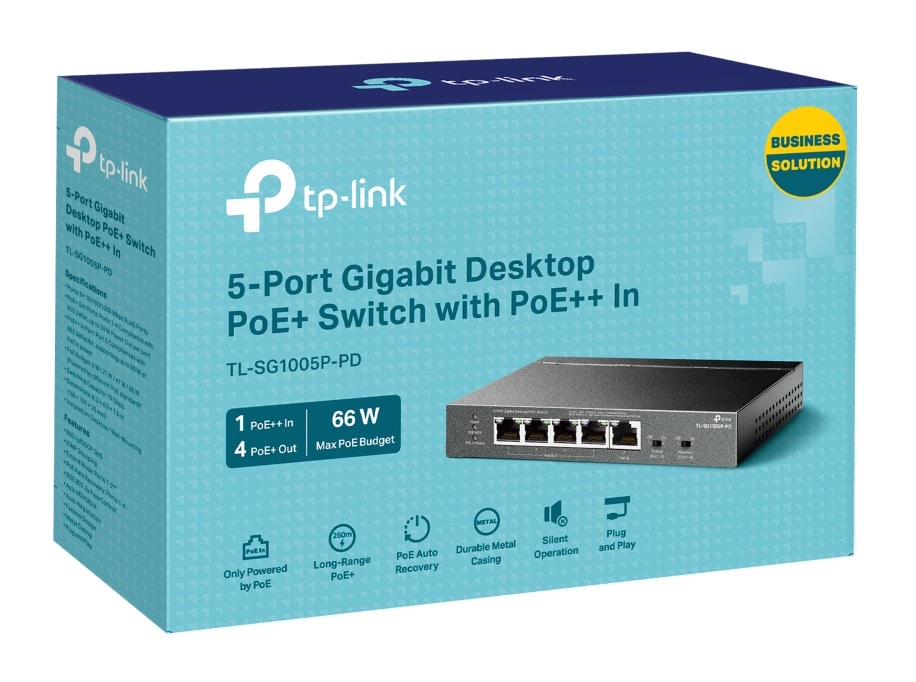 TP-LINK desktop switch TL-SG1005P-PD, 5x Gigabit θύρες, PoE+, UN/1.0 - Image 9