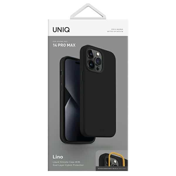 UNIQ Lino - θήκη για Apple iPhone 14 Pro Max - Μαύρο - Image 7