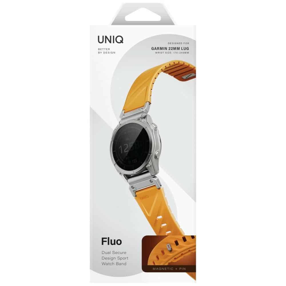 Λουράκι UNIQ Fluo x Smart-Fit για Garmin 22mm Πορτοκαλί - Image 6