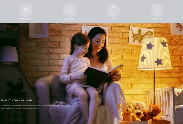 YEELIGHT Smart λάμπα LED YLDP15YL, Wi-Fi, 8.5W, E27, 800lm, 2700K - Image 2