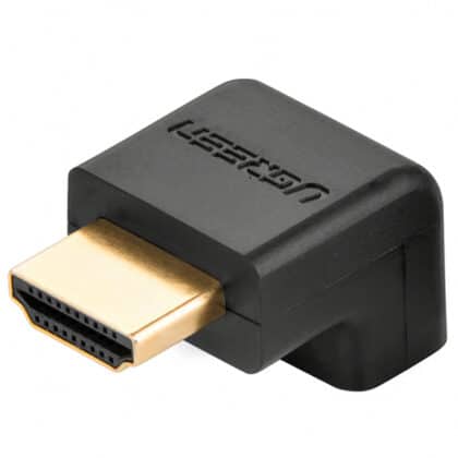 Προσαρμογέας βίντεο UGREEN HD112 με γωνία καθόδου, HDMI σε HDMI, 4K, μαύρο