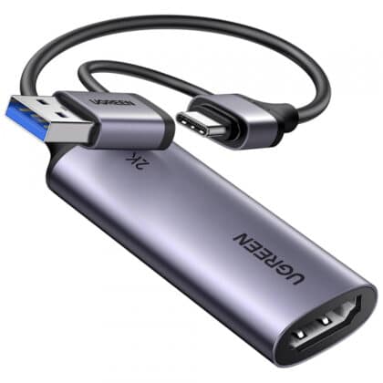 Προσαρμογέας βίντεο USB-A / USB-C σε HDMI UGREEN CM629 (15389), Γκρι
