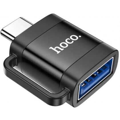Προσαρμογέας OTG USB-C σε USB-A Hoco UA31C, Μαύρος
