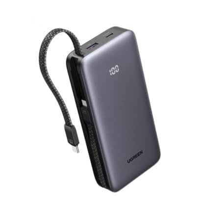 Φορτιστής UGREEN PB528 (55985B), 20000mAh, 30W, QC + PD, Γκρι