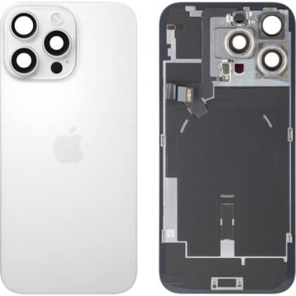 Κάλυμμα μπαταρίας / πίσω γυαλί για Apple iPhone 16 Pro Max, λευκό τιτάνιο, pulled (βαθμού Α)