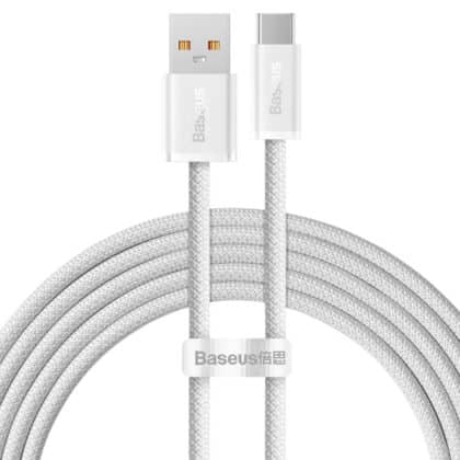 Καλώδιο USB-A σε USB-C Baseus Dynamic Series, 100W, 5A, 2m, Λευκό CALD000702