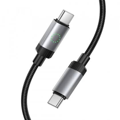 Καλώδιο USB-C σε USB-C Hoco X117, 60W, 3A, 1m, Μαύρο
