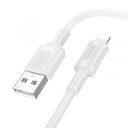 Καλώδιο USB-A σε Lightning Borofone BX111 Feliz, 18W, 2.4A, 1m, Λευκό