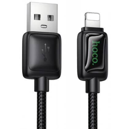 Καλώδιο USB-A σε Lightning Hoco U146, 12W, 2.4A, 1.2m, Μαύρο