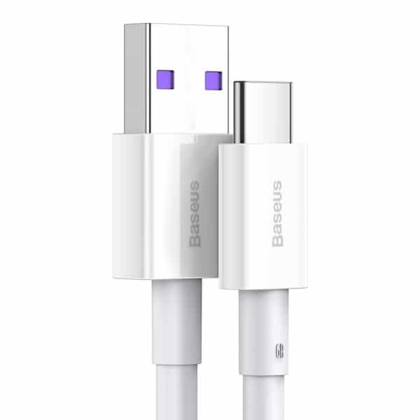 Καλώδιο USB-A σε USB-C Baseus Superior Series, 66W, 6A, 2m, Λευκό CATYS-A02 - Image 2