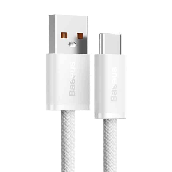 Καλώδιο USB-A σε USB-C Baseus Dynamic Series, 100W, 5A, 2m, Λευκό CALD000702 - Image 2