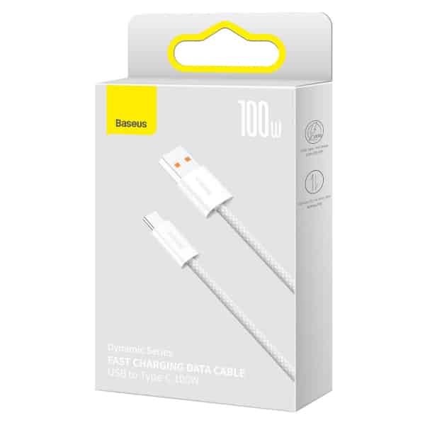 Καλώδιο USB-A σε USB-C Baseus Dynamic Series, 100W, 5A, 2m, Λευκό CALD000702 - Image 6