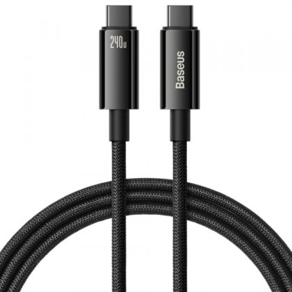Καλώδιο USB-C σε USB-C Baseus Tungsten Gold, 240W, 2m, Μαύρο CAWJ040101