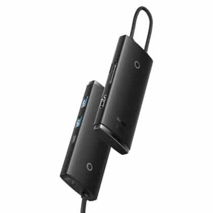 Hub USB-C Baseus Lite, 2 x USB-A 3.0 - 1 x USB-C - 1 x HDMI - 1 x SD - 1 x microSD, Μαύρο WKQX050101