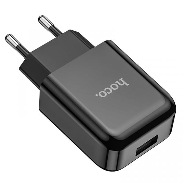 Φορτιστής τοίχου Hoco N2, 10W, 2A, 1 x USB-A, Μαύρο - Image 2