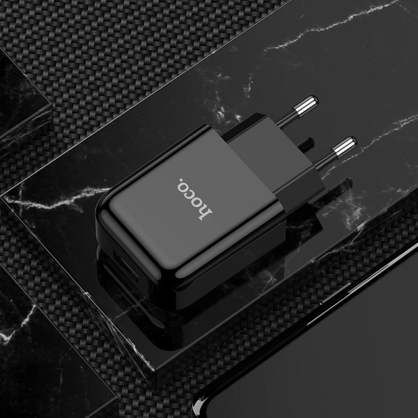 Φορτιστής τοίχου Hoco N2, 10W, 2A, 1 x USB-A, Μαύρο - Image 3