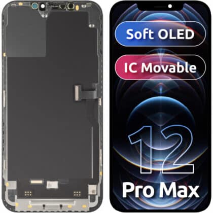 Μονάδα οθόνης LCD MP για Apple iPhone 12 Pro Max, Soft OLED FHD IC Κινητό μοντέλο, Aftermarket, Μαύρο