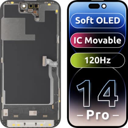 Μονάδα οθόνης LCD MP για Apple iPhone 14 Pro, Soft OLED FHD 120Hz IC Κινητή έκδοση, Aftermarket, Μαύρο