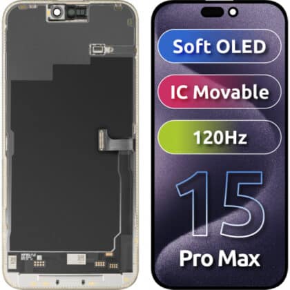 Μονάδα οθόνης LCD MP για Apple iPhone 15 Pro Max, Soft OLED FHD 120Hz IC Κινητή έκδοση, Aftermarket, Μαύρο