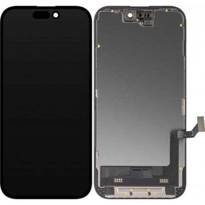 Μονάδα οθόνης LCD MP για Apple iPhone 15, Έκδοση διαγνωστικού ελέγχου Soft OLED FHD, Aftermarket, Μαύρο