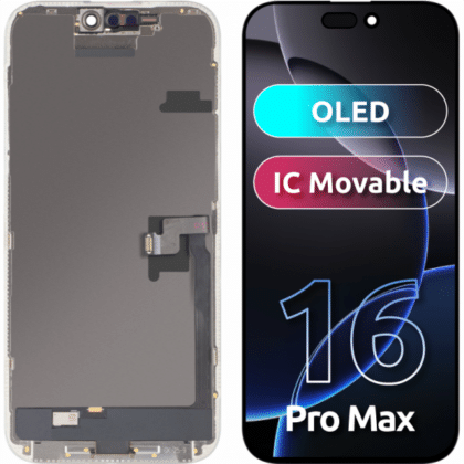 Μονάδα οθόνης LCD MP για Apple iPhone 16 Pro Max, OLED FHD IC κινητή έκδοση, Aftermarket, μαύρο