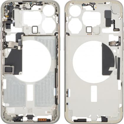 Μεσαίο πλαίσιο για Apple iPhone 15 Pro Max, λευκό τιτάνιο, pulled (βαθμού Α)