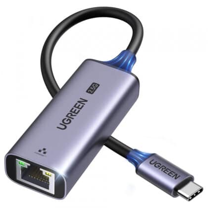 Προσαρμογέας Ethernet UGREEN CM648 (25052), RJ45, USB-C, Γκρι