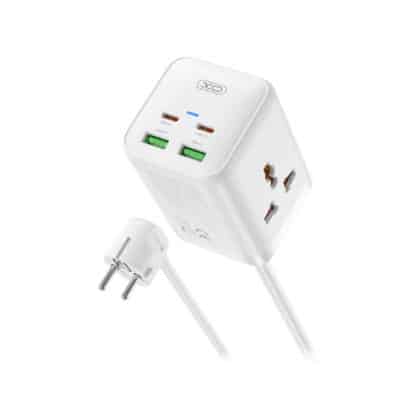 Πολύπριζο XO DESIGN WL24, 2 x Πρίζα, Λευκό