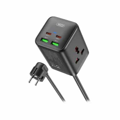 Πολύπριζο XO DESIGN WL24, 2 x Πρίζα, Μαύρο