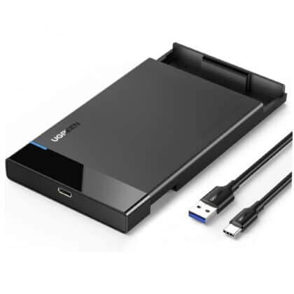 Θήκη σκληρού δίσκου / SSD UGREEN US221 (50743) για SATA 2,5 ιντσών, USB-C, Μαύρο