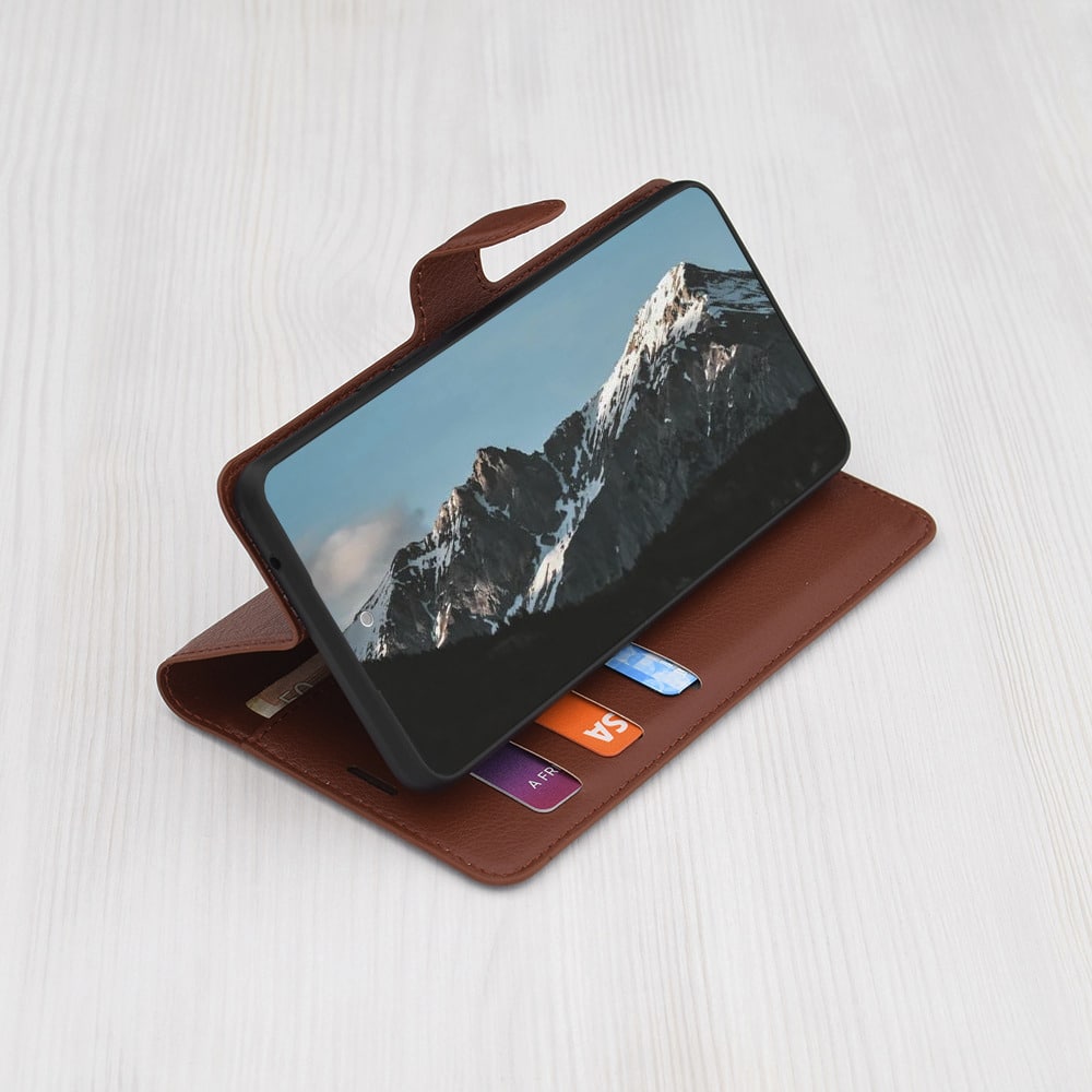 Techsuit Leather Folio - θήκη για Xiaomi Redmi Note 15 Pro - Καφέ - Image 2