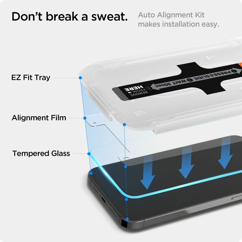 Tempered glass for iPhone 13 / 13 Pro / 14 with Spigen Glas.tR EZ FIT applicator (2 pcs.) - Image 6