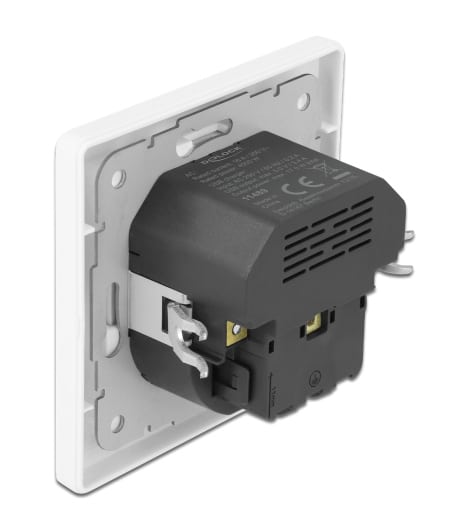 DELOCK πρίζα τοίχου 11489 με θύρες φόρτισης USB & USB Type-C 3.4A, λευκή - Image 2