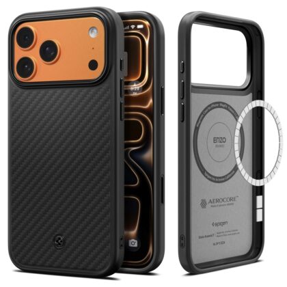 Spigen Enzo Aramid - θήκη για Apple iPhone 17 Pro Max - Μαύρο