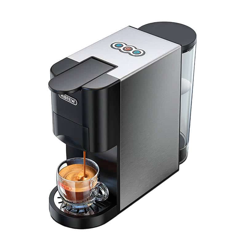 HiBREW Καφετιέρα για Κάψουλες H3A 4σε1 19bar (Μαύρο/Ασημί) - Image 3