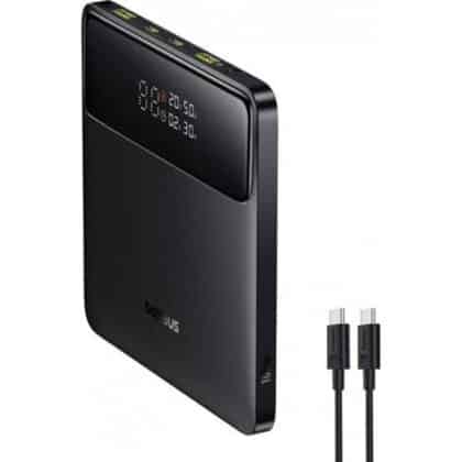Baseus - Power Bank Blade H1 Lite (P10021604123-00) - Περιλαμβάνεται καλώδιο Type-C, έξοδος 4 θυρών, 100W, 20.000mAh, ψηφιακή οθόνη - μαύρο