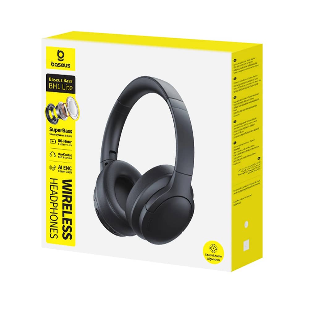 Baseus - Ασύρματα ακουστικά BH1 Lite (A0203C00) - On-Ear, Bluetooth V6.0, Τεχνολογία AI ENC - Μαύρο - Image 7