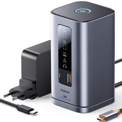 Baseus - Σταθμός σύνδεσης 11 σε 1 Spacemate Series (B0112701) - Τριπλή οθόνη 4K, 10Gbps, γρήγορη φόρτιση PD100W - Γκρι