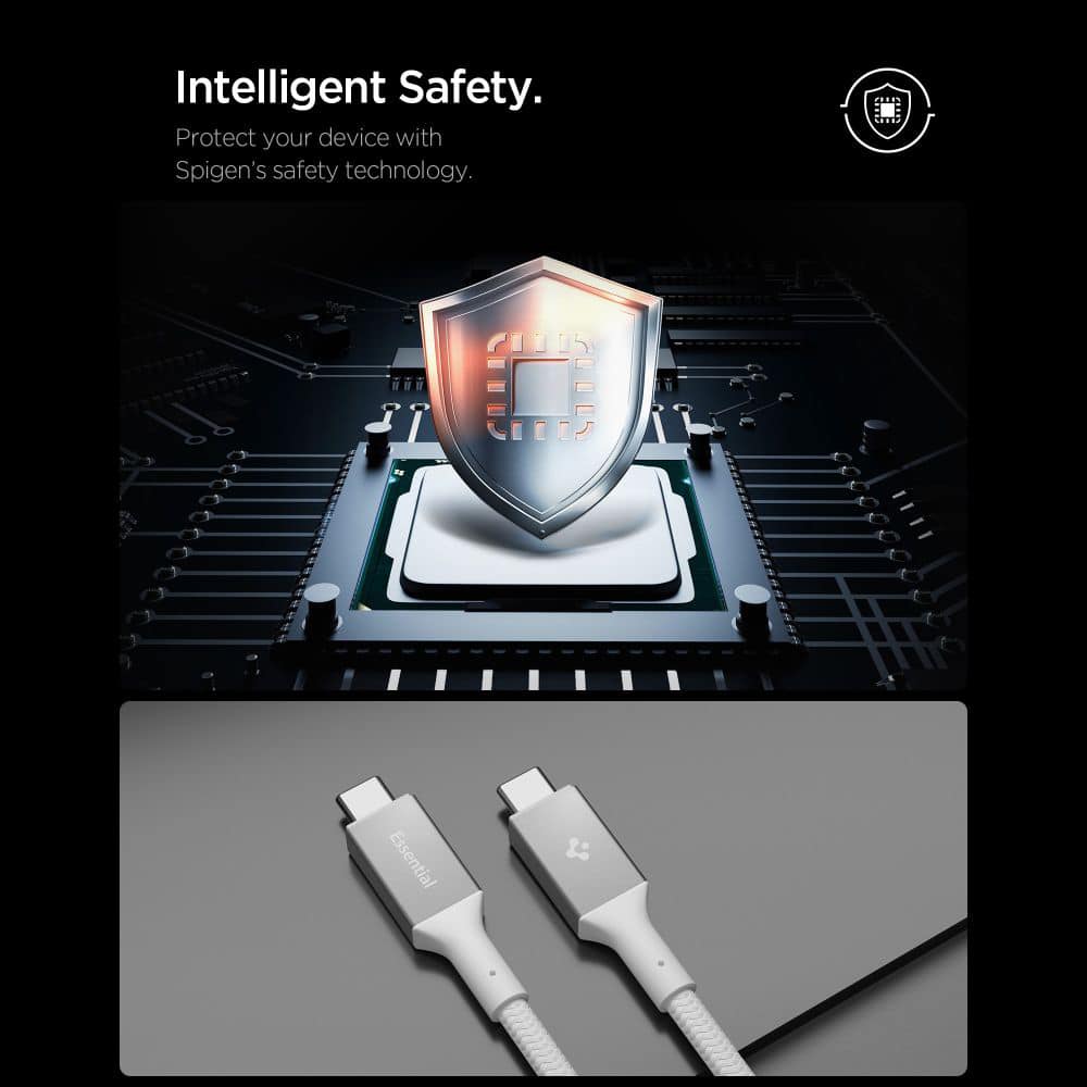 Καλώδιο USB-C Spigen EB24015CC Essential 240W 1.5m Λευκό - Image 4