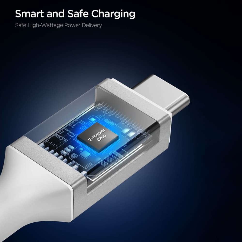Καλώδιο USB-C Spigen EB24015CC Essential 240W 1.5m Λευκό - Image 2