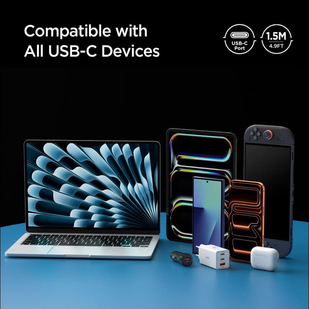 Καλώδιο USB-C Spigen EB24015CC Essential 240W 1.5m Λευκό - Image 5