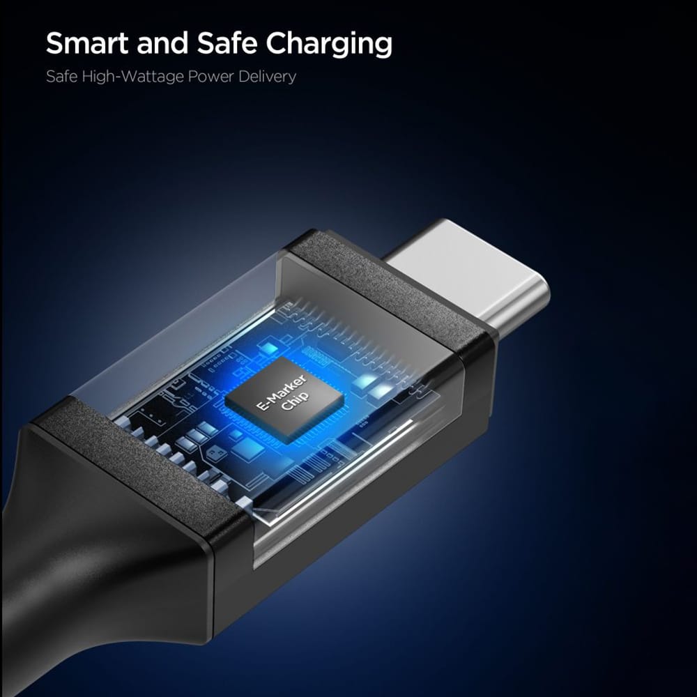 Καλώδιο USB-C Spigen EB24015CC Essential 240W 1.5m Μαύρο - Image 2